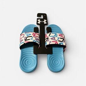 Under Armour Kids' size 2 Multicolor Slide Sandals